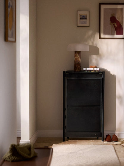 Holz-Schuhschrank Libby mit Klappfächern