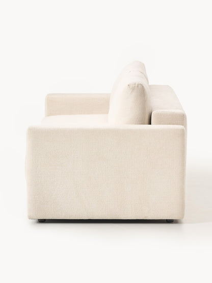 Samt-Schlafsofa Tasha (3-Sitzer) mit Stauraum