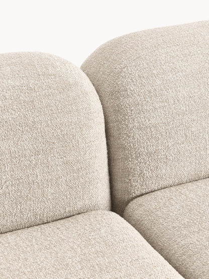 Modulares Bouclé-Ecksofa Wolke (3-Sitzer)