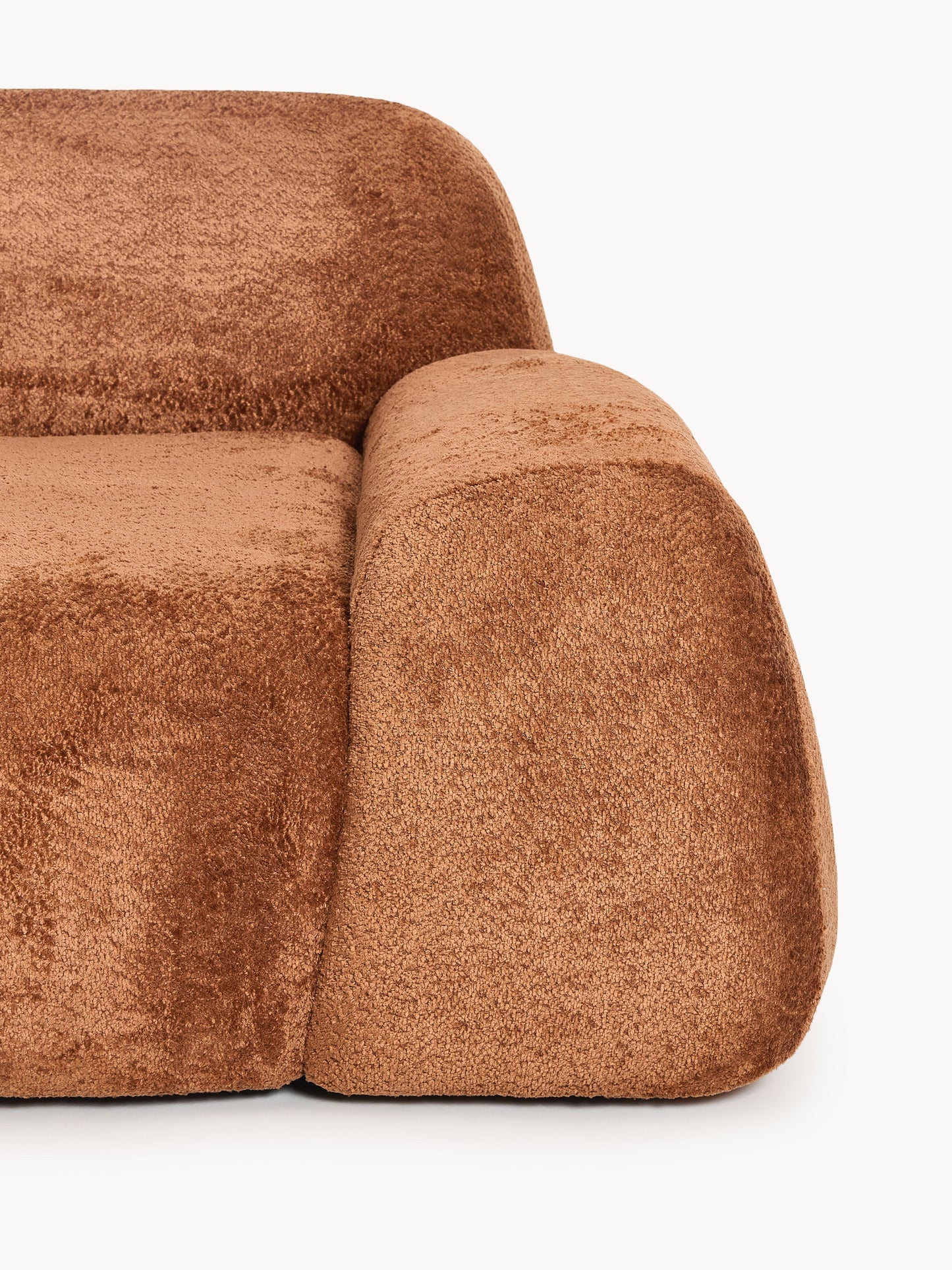 Modulares Teddy-Bouclé-Ecksofa Wolke (4-Sitzer) mit Chaiselongue