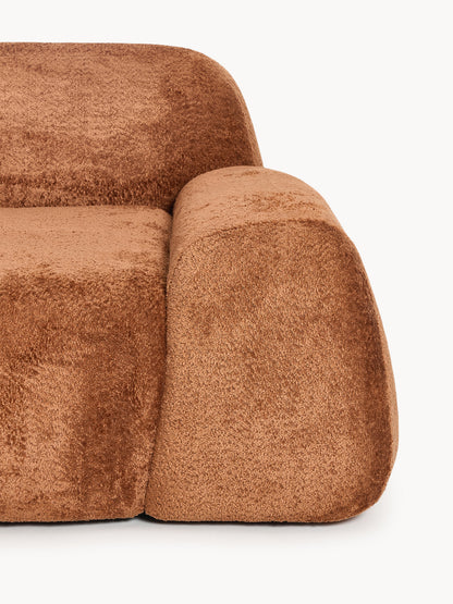 Modulares Teddy-Bouclé-Ecksofa Wolke (4-Sitzer) mit Chaiselongue