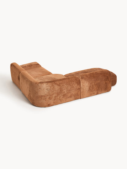 Modulares Teddy-Bouclé-Ecksofa Wolke (4-Sitzer) mit Chaiselongue