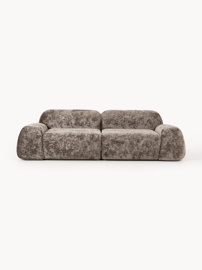 Modulares Teddy-Bouclé-Sofa Wolke (3-Sitzer)