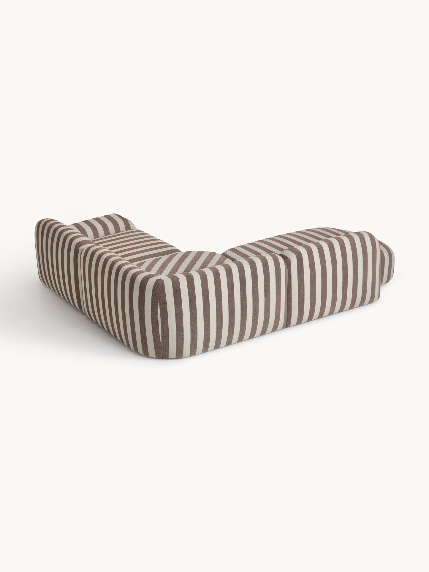 Modulares Gestreiftes Ecksofa Wolke (4-Sitzer) mit Chaiselongue