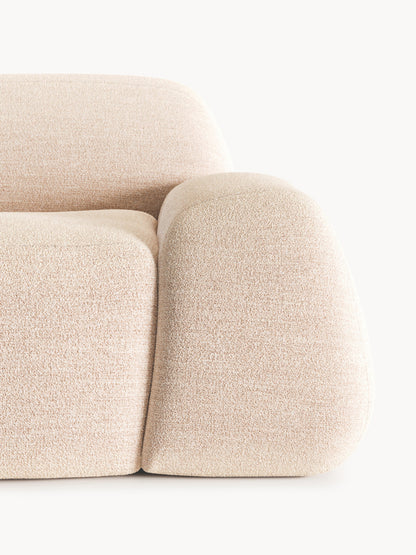 Modulares Bouclé-XL-Ecksofa Wolke mit Chaiselongue