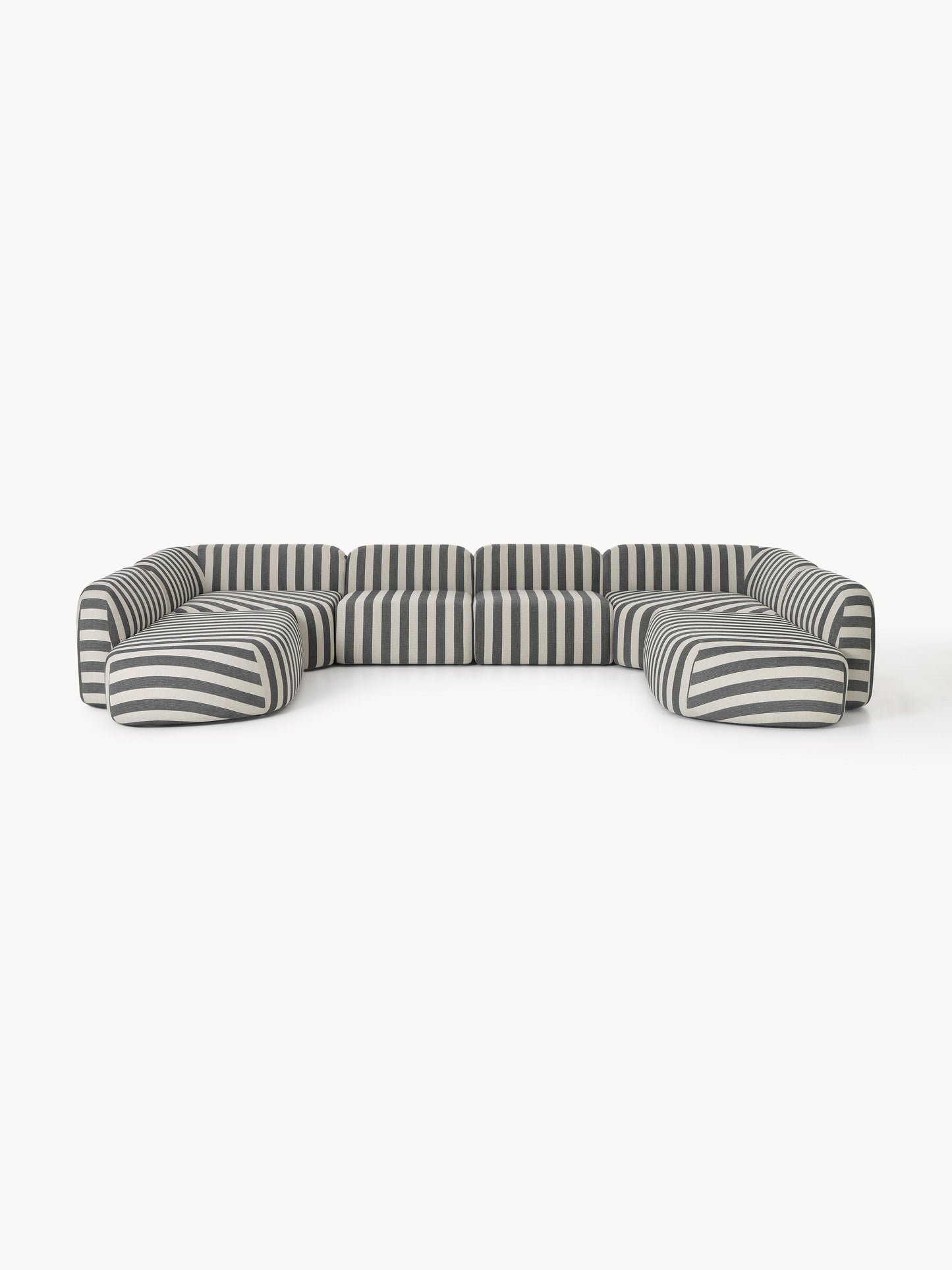 Modulares Gestreiftes XL-Sofa Wolke