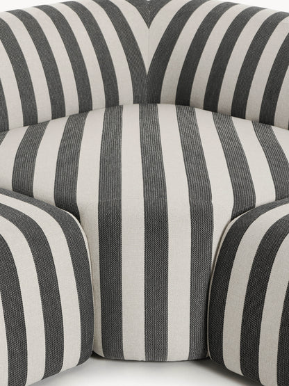 Modulares Gestreiftes XL-Sofa Wolke