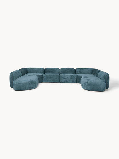 XL Modulares Teddy-Bouclé-Sofa Wolke