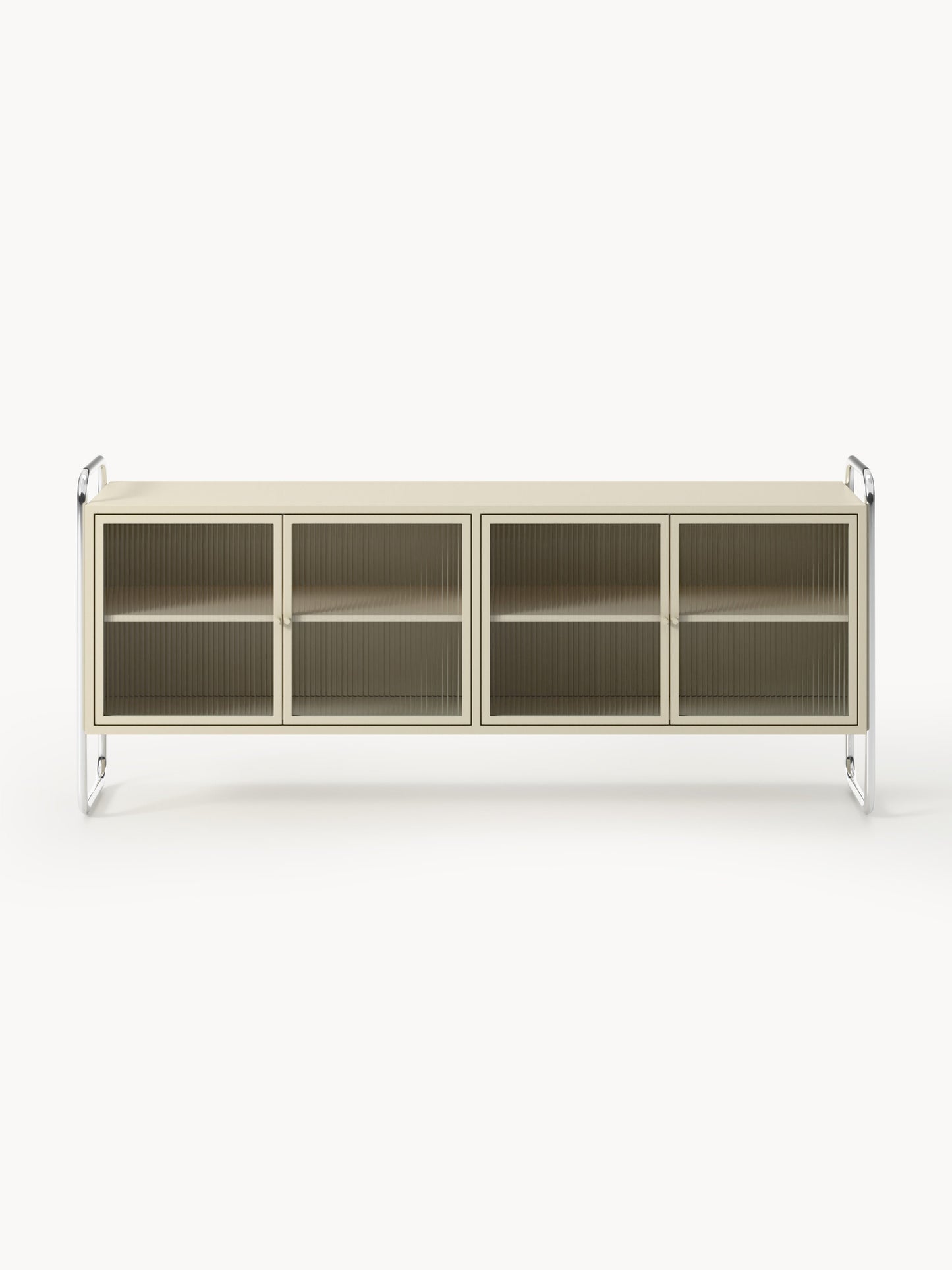 Metall-Sideboard Robyn mit Glas-Front