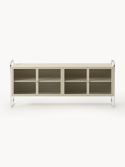 Metall-Sideboard Robyn mit Glas-Front
