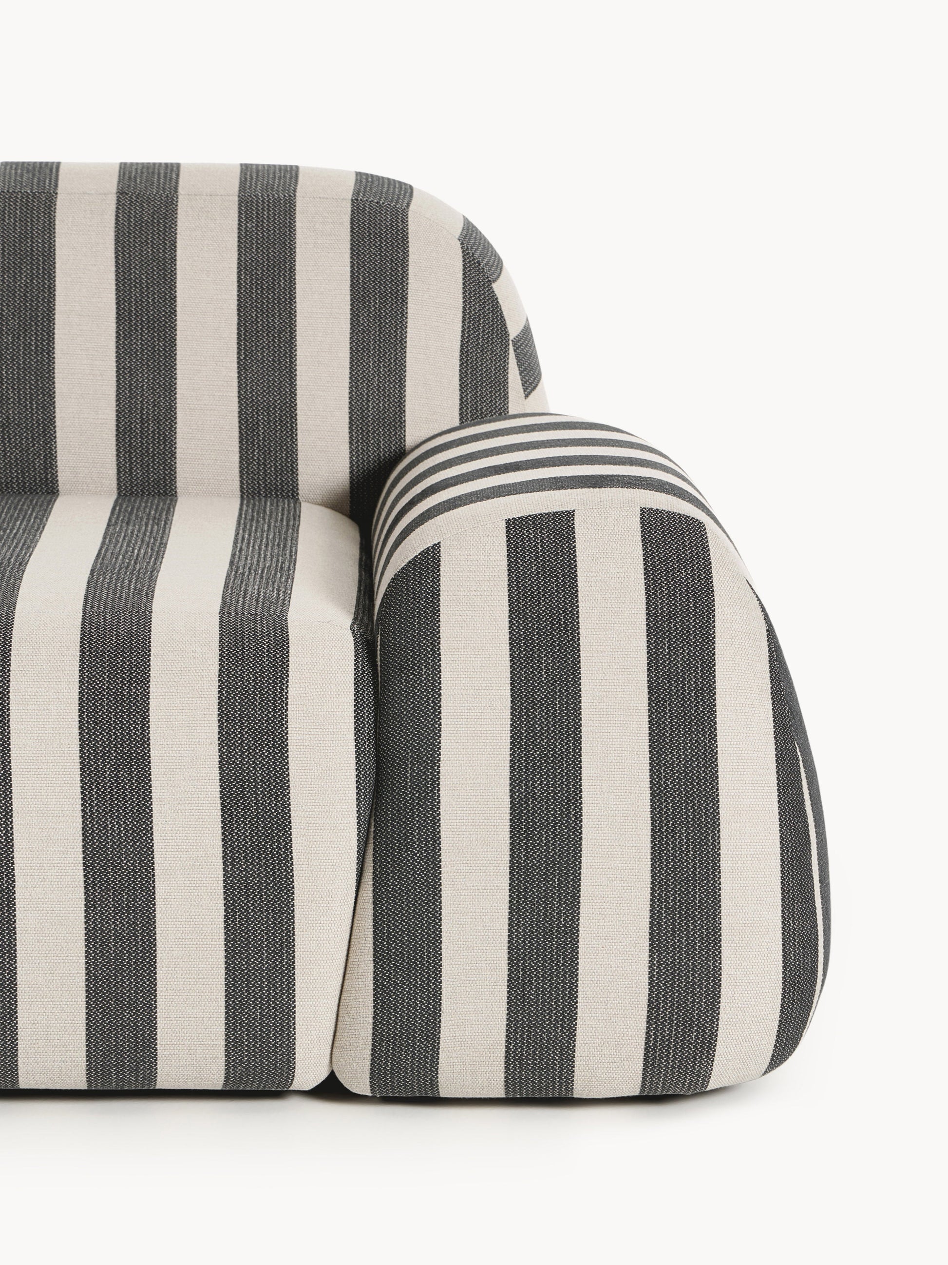 Gestreiftes Sofa Wolke (2-Sitzer) mit Chaiselongue