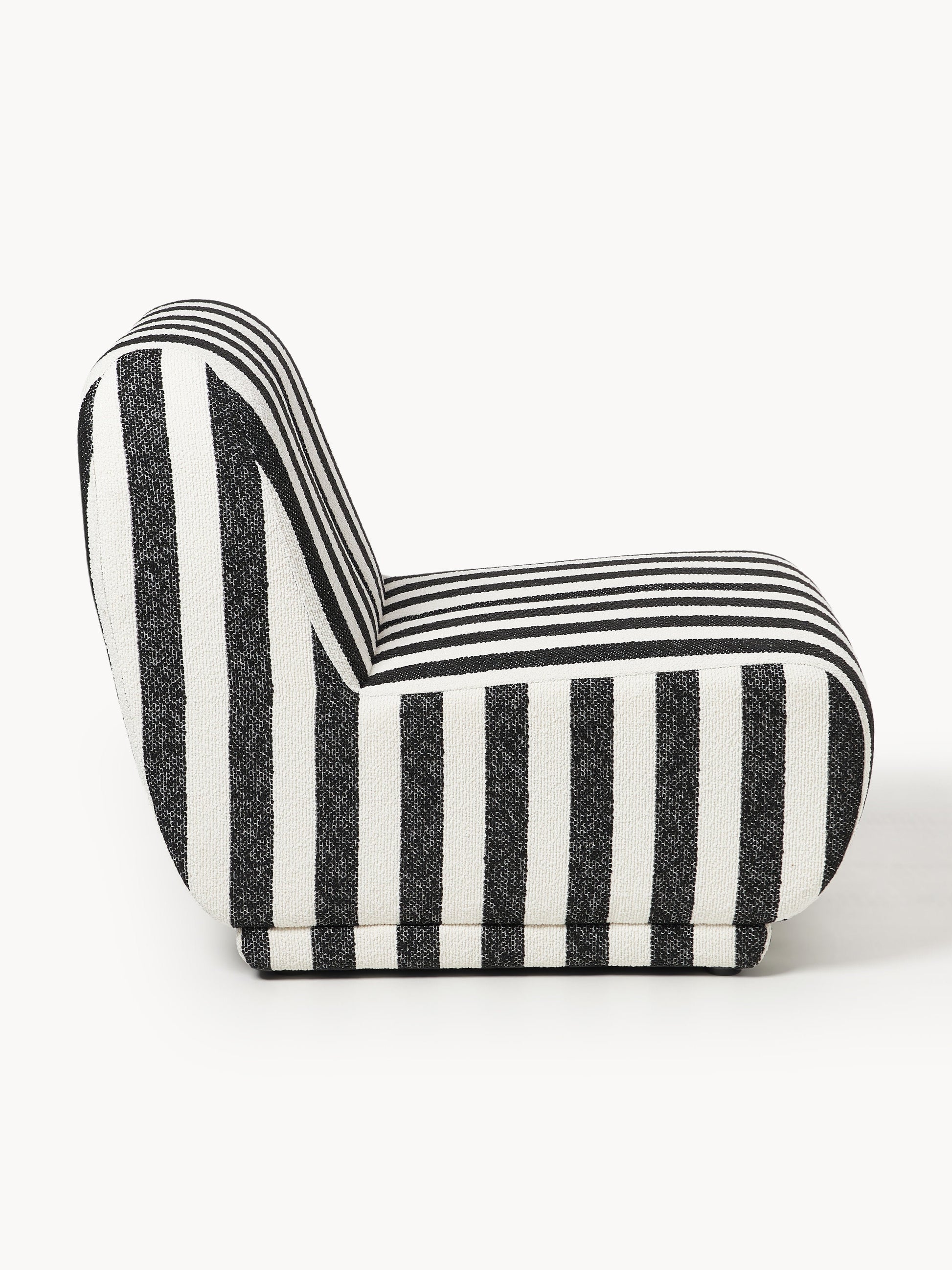 Gestreifter Bouclé-Loungesessel Emie
