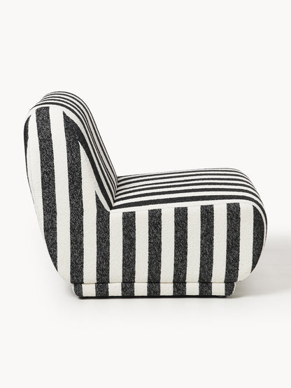 Gestreifter Bouclé-Loungesessel Emie