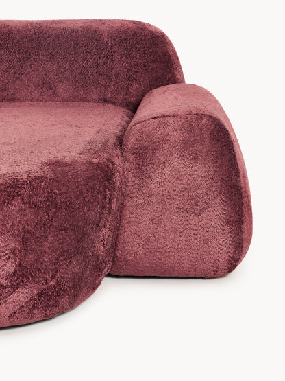 Modulares Teddy-Bouclé-Ecksofa Wolke (3-Sitzer)