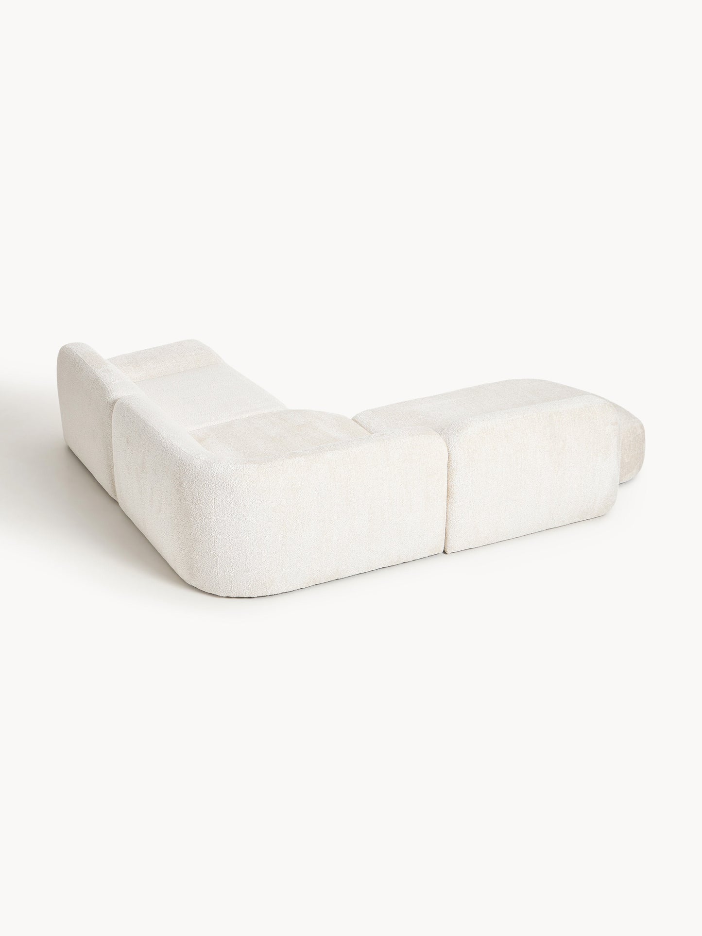 Modulares Teddy-Bouclé-Ecksofa Wolke (4-Sitzer) mit Chaiselongue