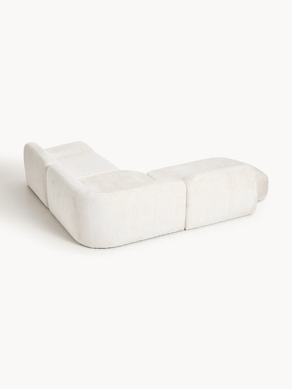 Modulares Teddy-Bouclé-Ecksofa Wolke (4-Sitzer) mit Chaiselongue
