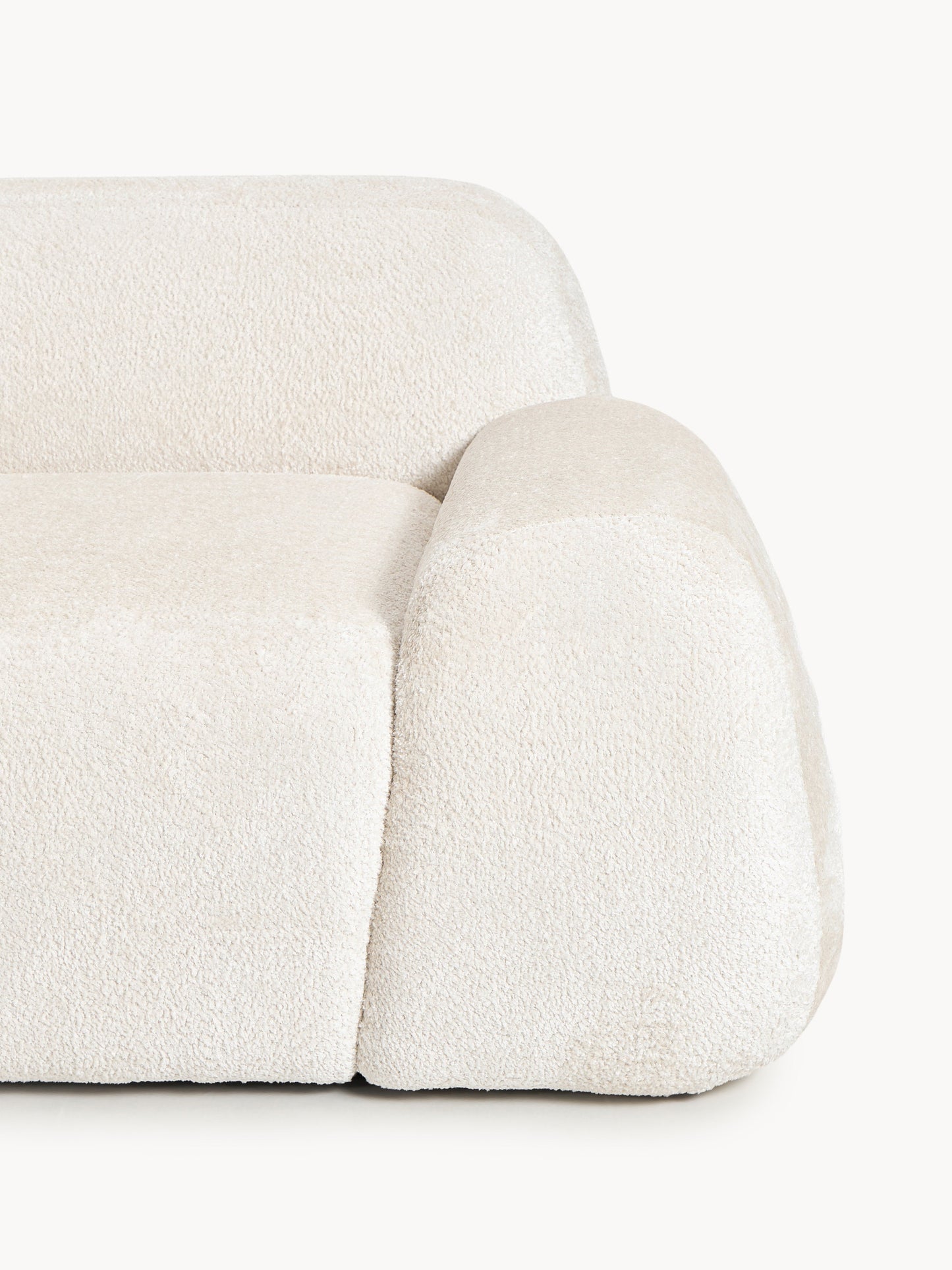 Modulares Teddy-Bouclé-Ecksofa Wolke (4-Sitzer) mit Chaiselongue