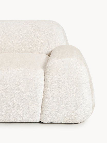 Modulares Teddy-Bouclé-Ecksofa Wolke (4-Sitzer) mit Chaiselongue