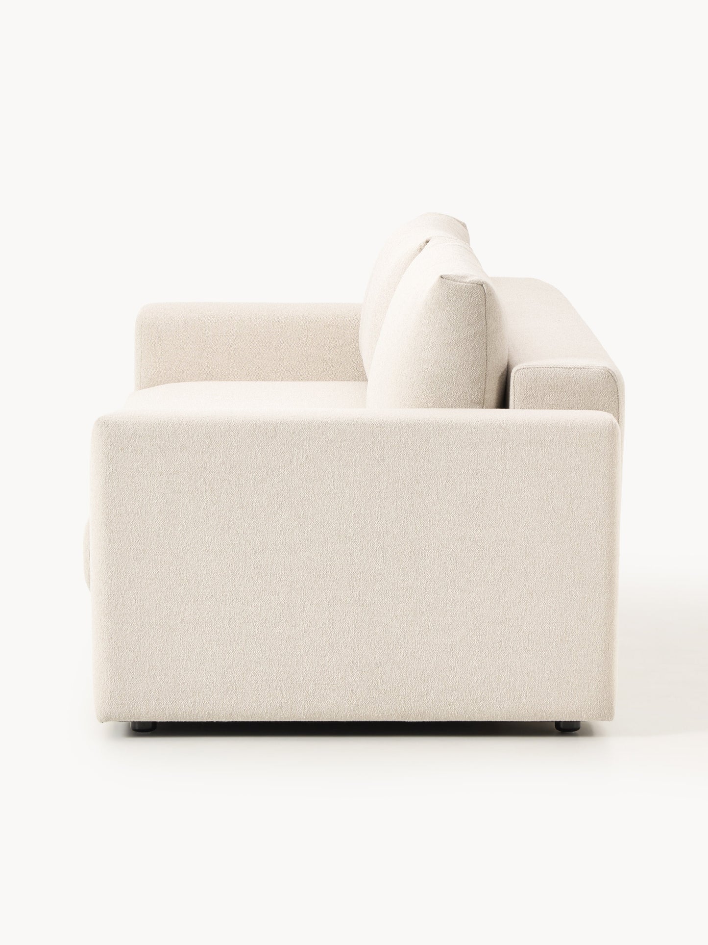 Bouclé-Schlafsofa Tasha (3-Sitzer) mit Stauraum