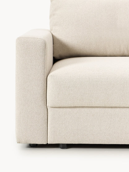 Bouclé-Schlafsofa Tasha (3-Sitzer) mit Stauraum