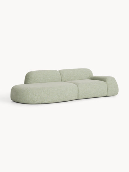 Modulare Bouclé-Chaise Wolke (3-Sitzer)
