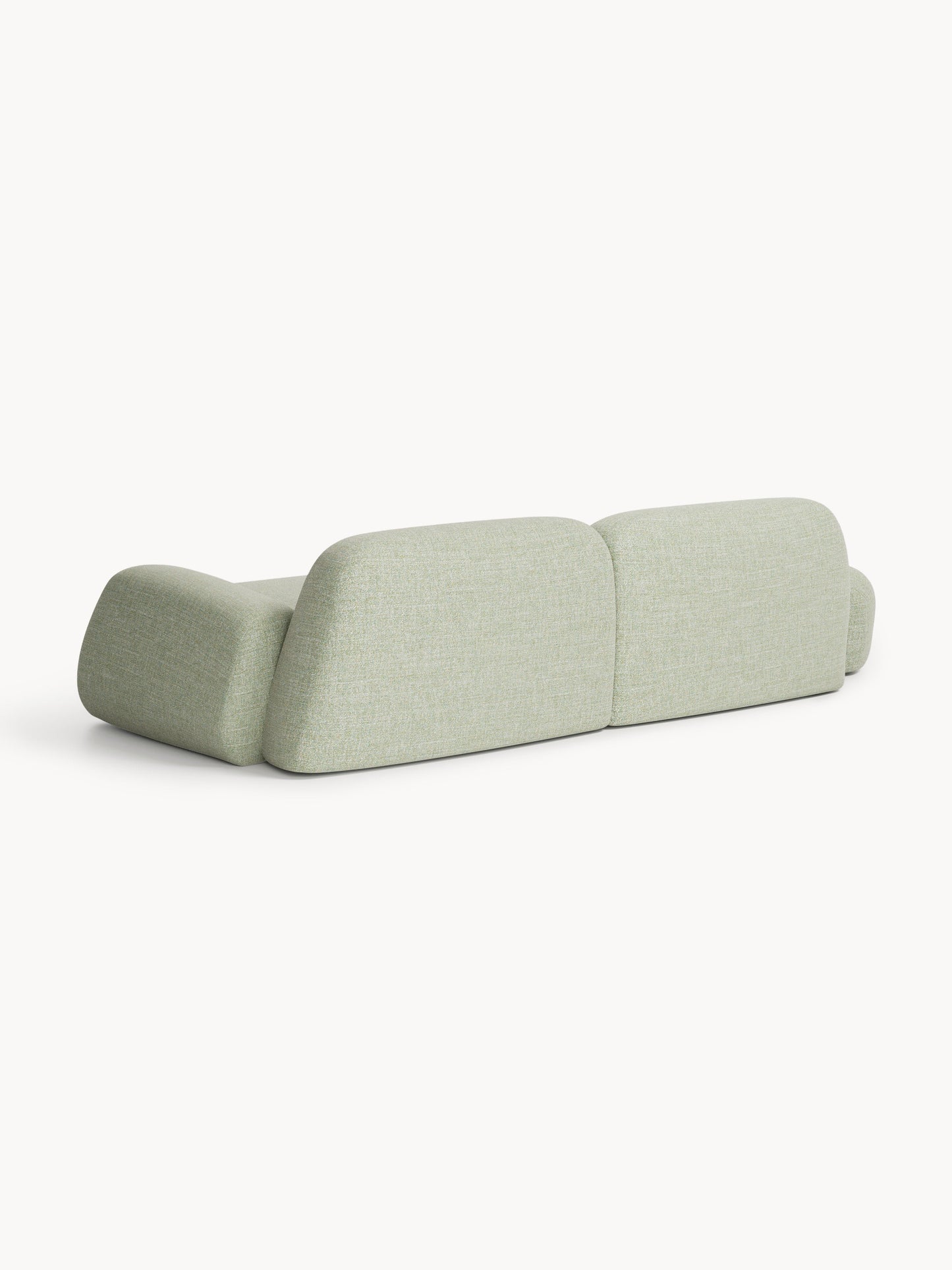 Modulare Bouclé-Chaise Wolke (3-Sitzer)