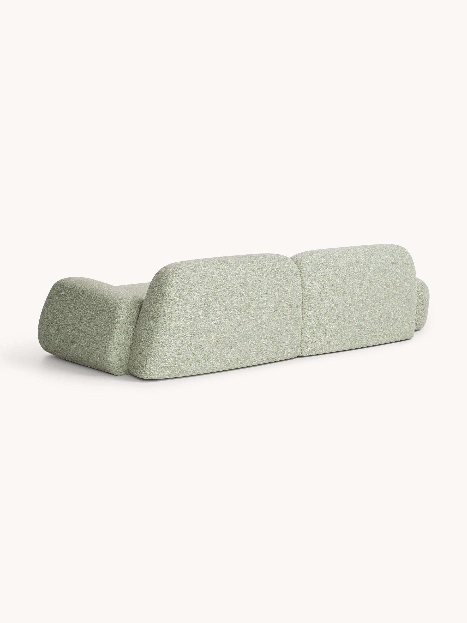 Modulare Bouclé-Chaise Wolke (3-Sitzer)
