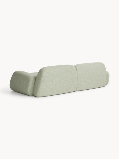 Modulare Bouclé-Chaise Wolke (3-Sitzer)