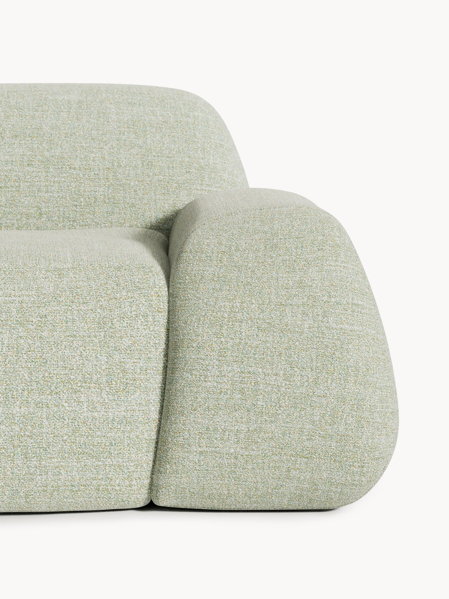 Modulare Bouclé-Chaise Wolke (3-Sitzer)