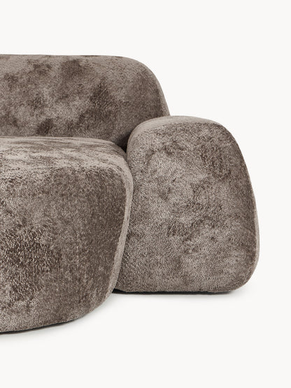 Modulares Teddy-Bouclé-Ecksofa Wolke (3-Sitzer)
