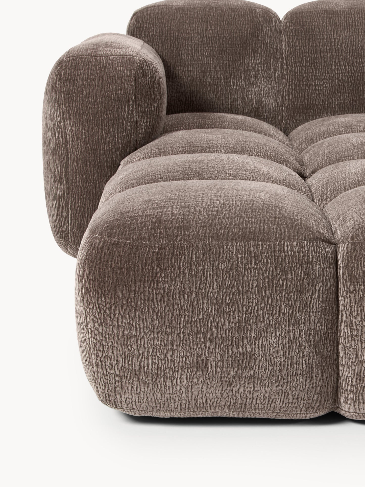 Modulares Sofa Tayla (3-Sitzer) mit Hocker (links/rechts)