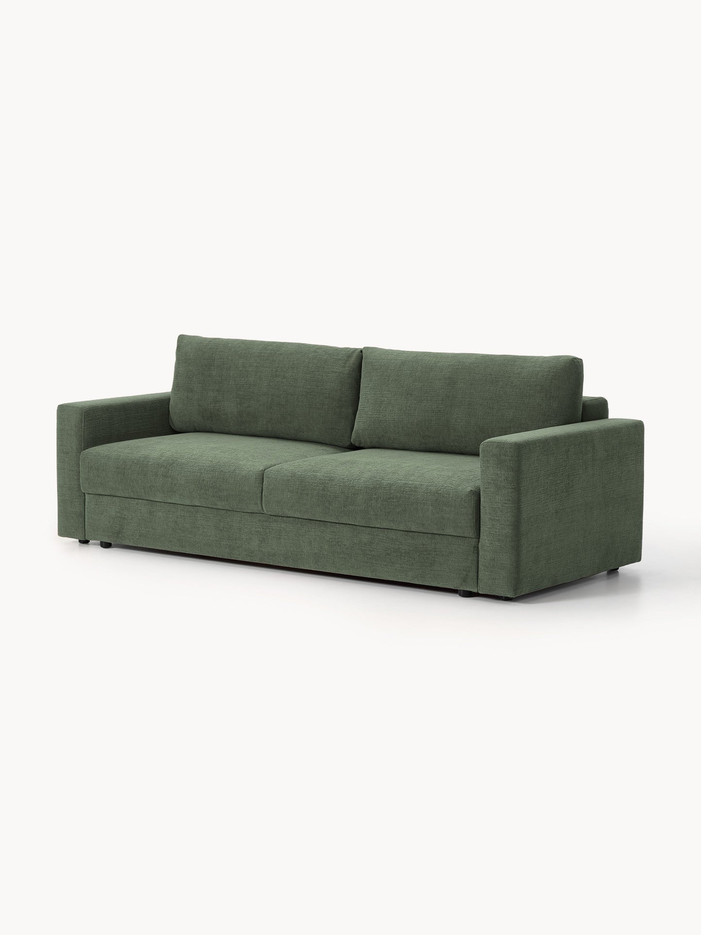 Samt-Schlafsofa Tasha (3-Sitzer) mit Stauraum