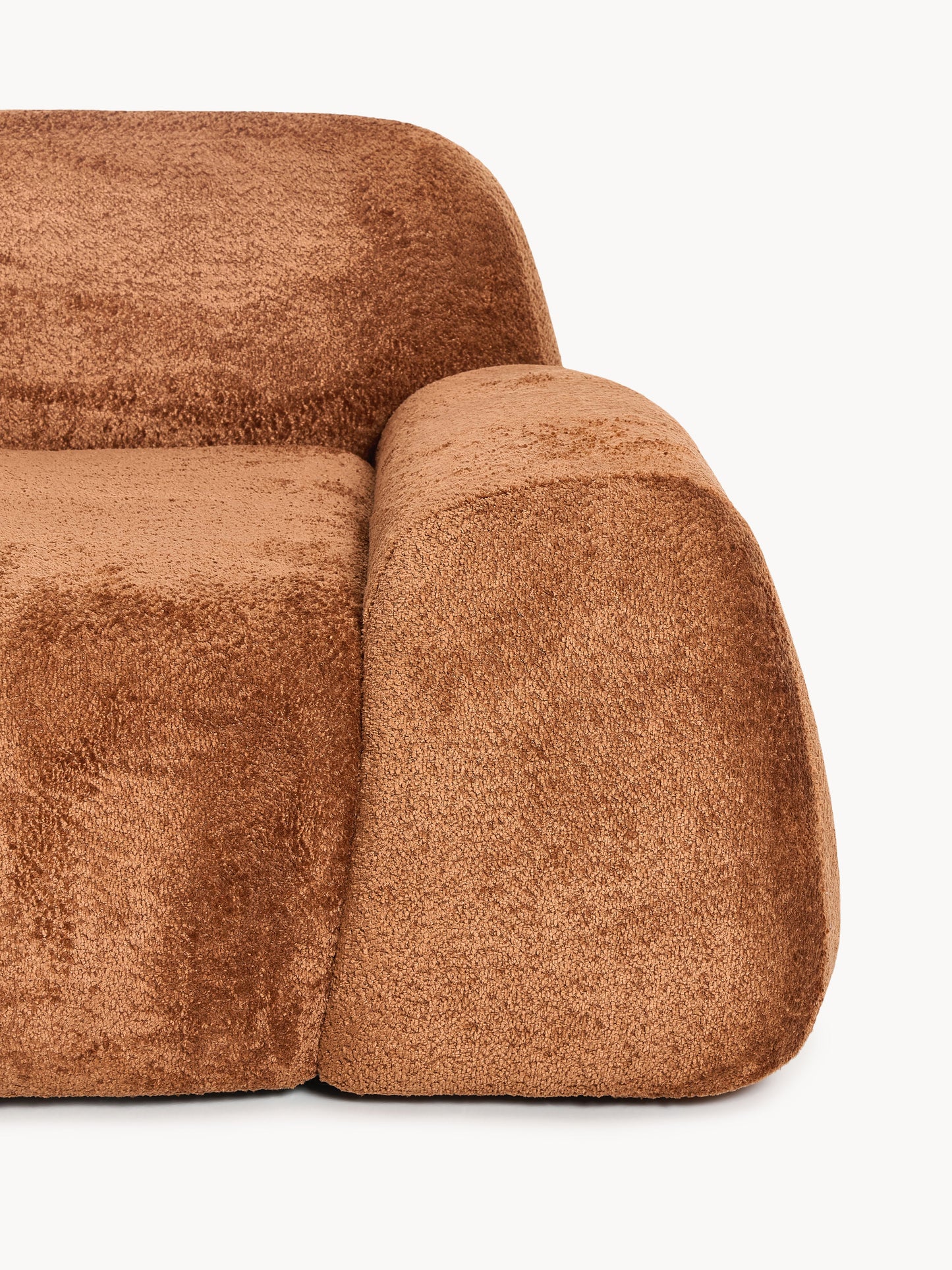 Teddy-Bouclé-Sofa Wolke (2-Sitzer) mit Chaiselongue