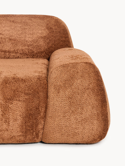 Teddy-Bouclé-Sofa Wolke (2-Sitzer) mit Chaiselongue