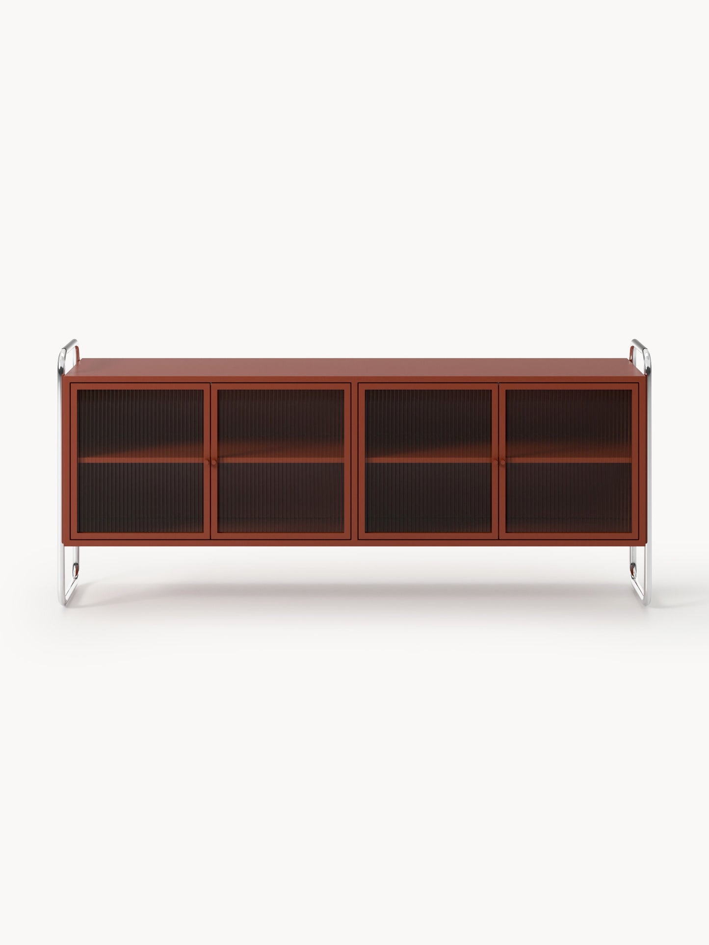 Metall-Sideboard Robyn mit Glas-Front