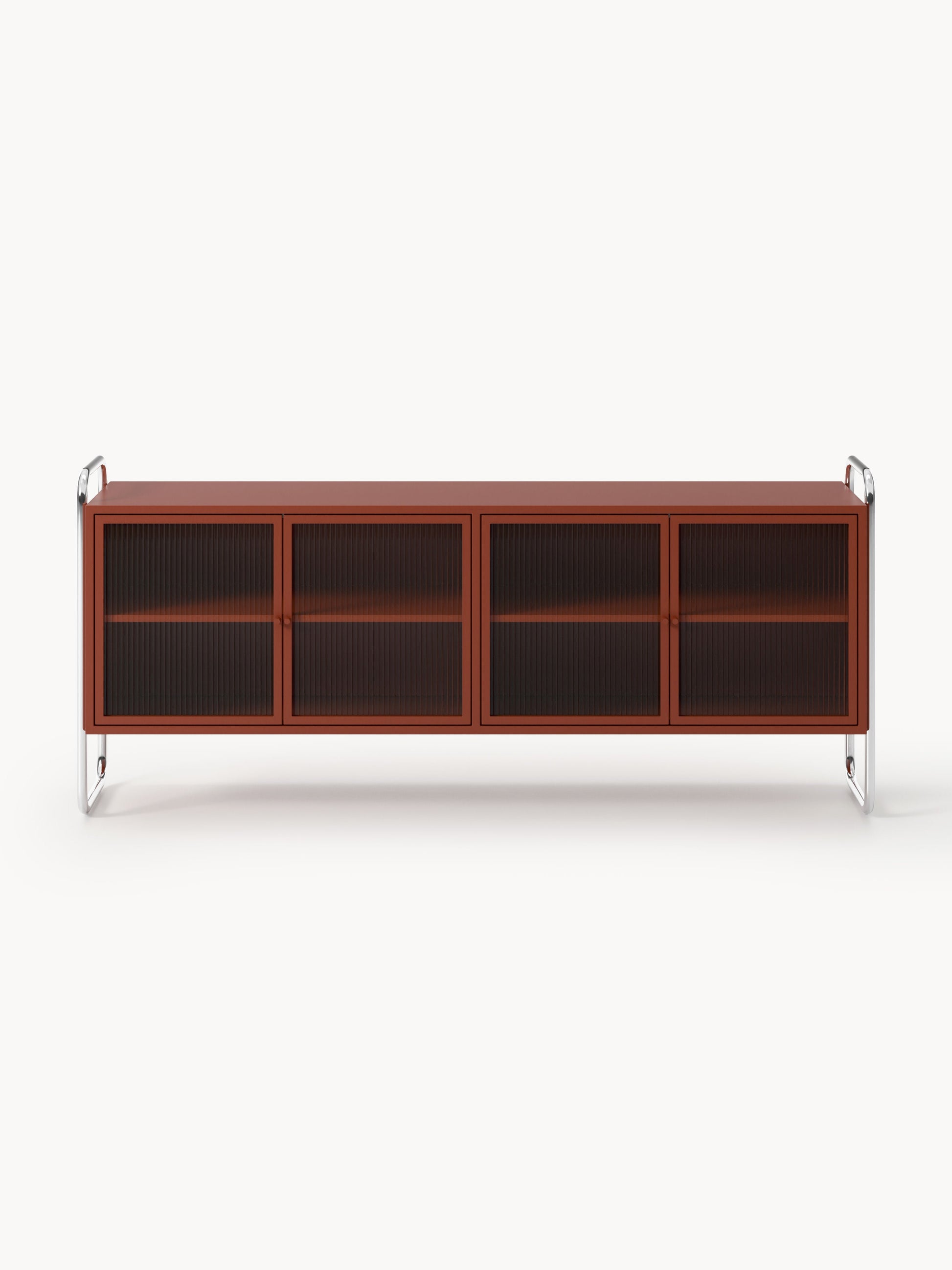 Metall-Sideboard Robyn mit Glas-Front