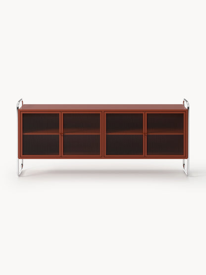 Metall-Sideboard Robyn mit Glas-Front