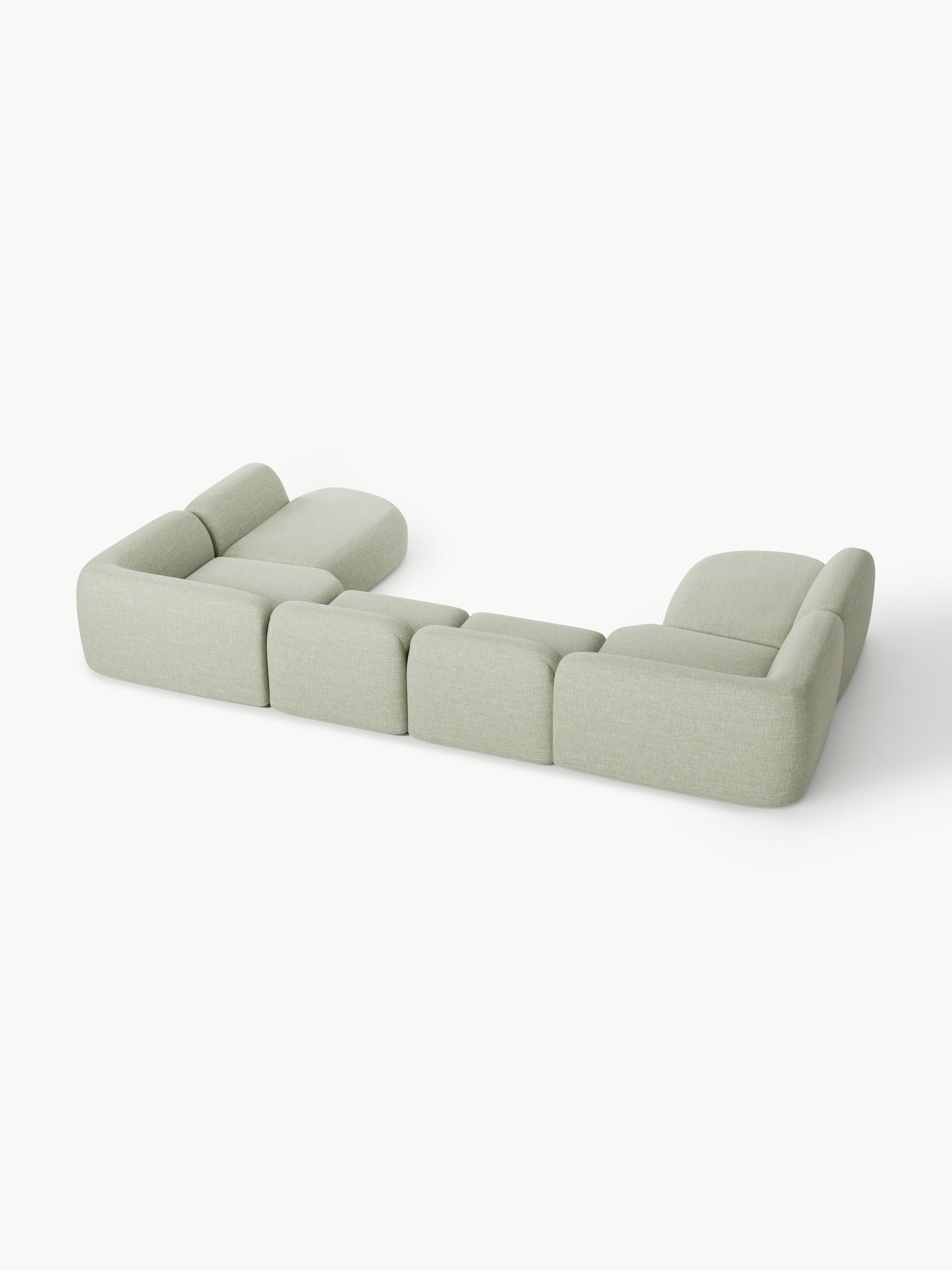 Modulares Bouclé-XL-Sofa Wolke