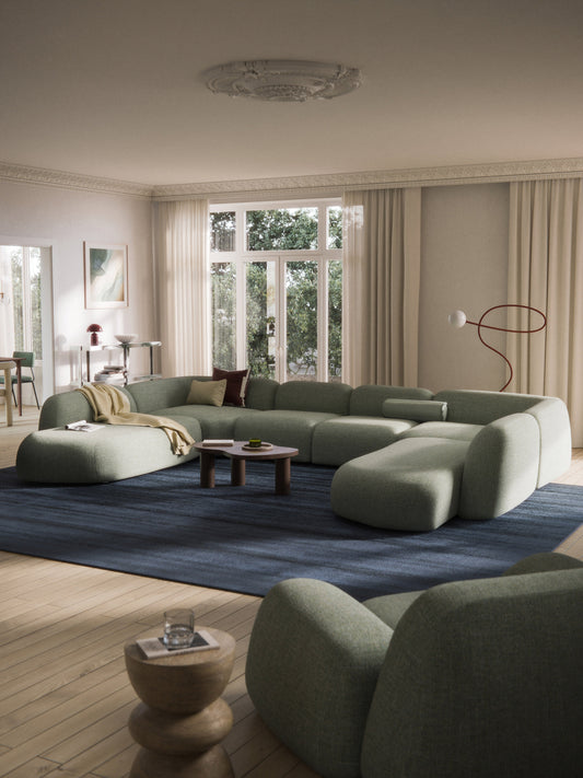 Modulares Bouclé-XL-Sofa Wolke