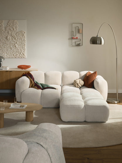 Modulares Sofa Tayla (3-Sitzer) mit Hocker (links/rechts)