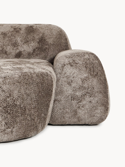 Modulares Teddy-Bouclé-Ecksofa Wolke (4-Sitzer)