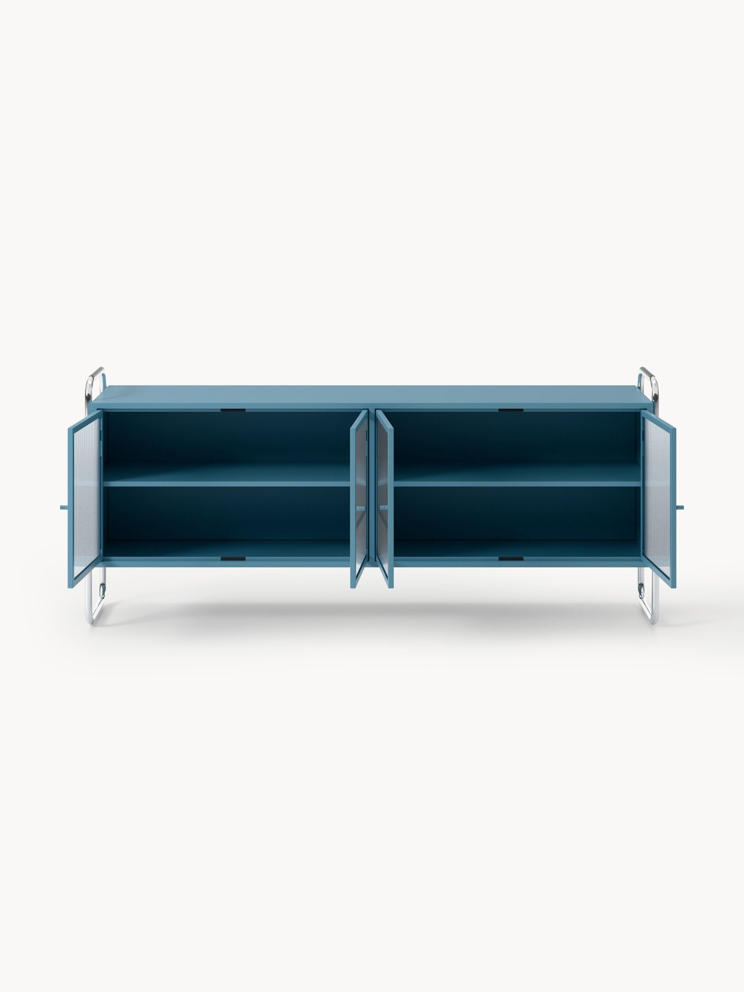 Metall-Sideboard Robyn mit Glas-Front