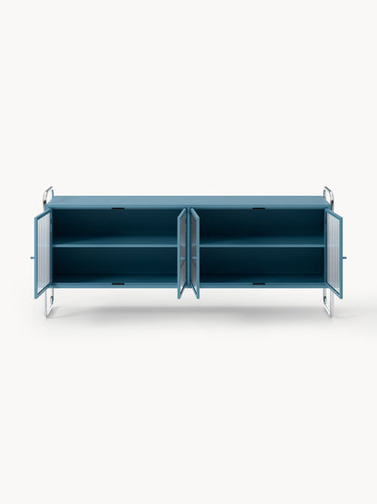 Metall-Sideboard Robyn mit Glas-Front