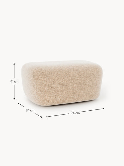 Großer Bouclé-Sofa-Hocker Wolke