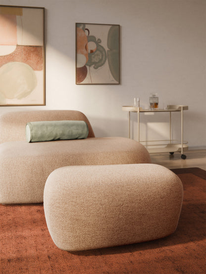 Großer Bouclé-Sofa-Hocker Wolke