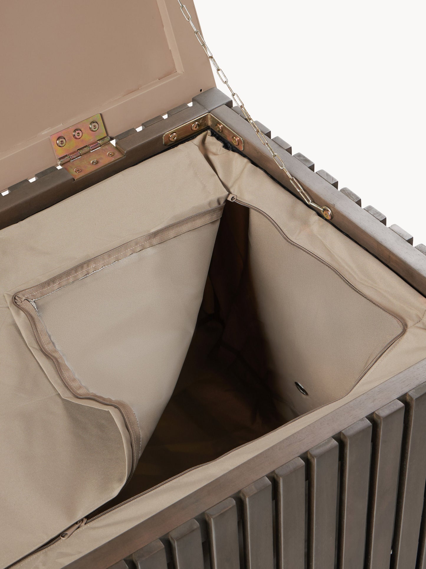 Garten-Aufbewahrungsbox Arkin aus Akazienholz mit Einsatz, B 129 cm