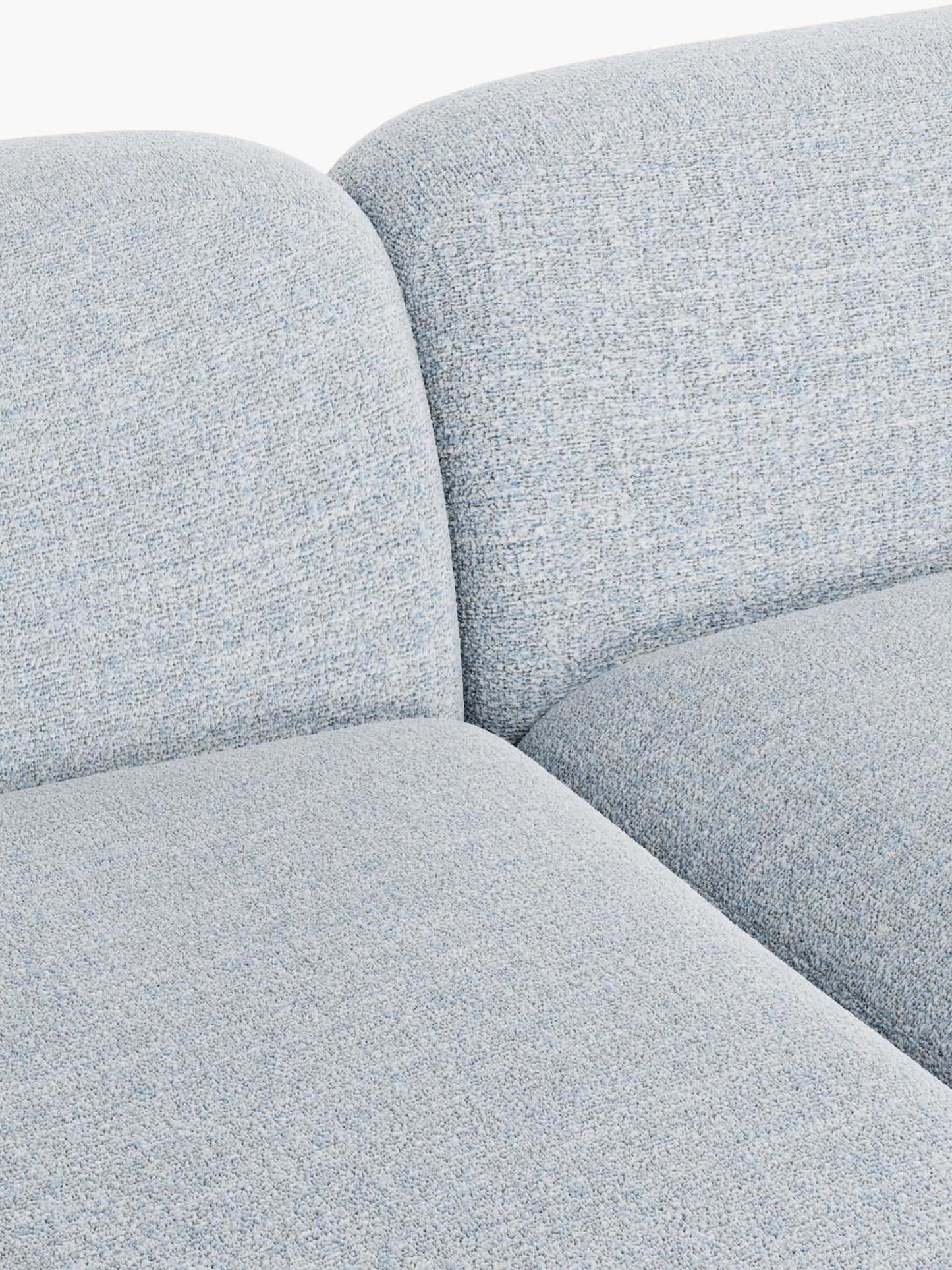 Modulares Bouclé-Ecksofa Wolke (4-Sitzer)
