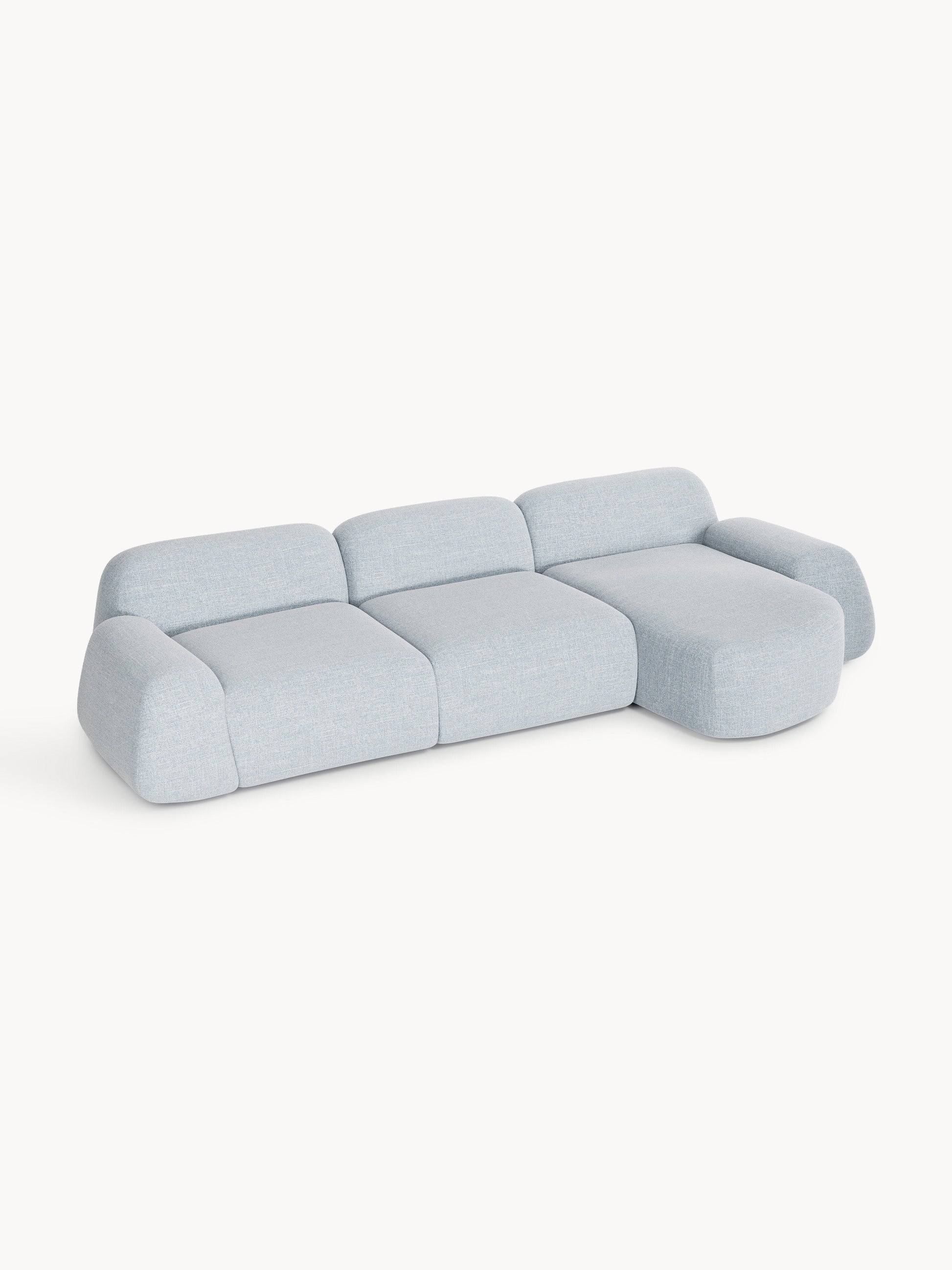 Modulares Bouclé-Ecksofa Wolke (4-Sitzer)