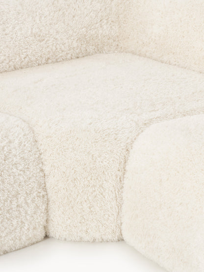 XL Modulares Teddy-Ecksofa Wolke mit Chaiselongue