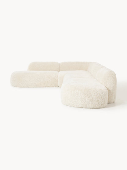 XL Modulares Teddy-Ecksofa Wolke mit Chaiselongue